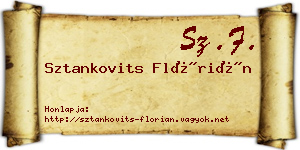 Sztankovits Flórián névjegykártya